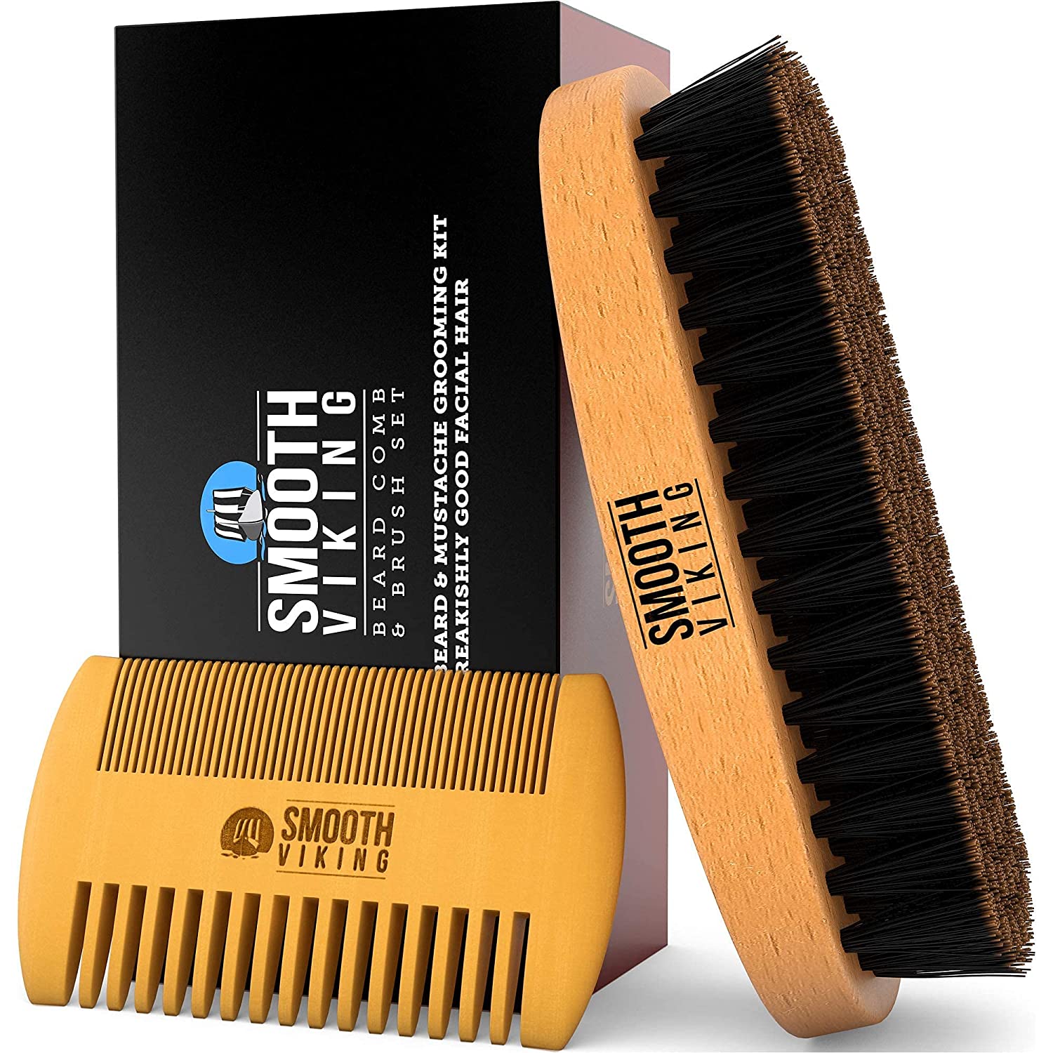 smooth viking beard brush and comb